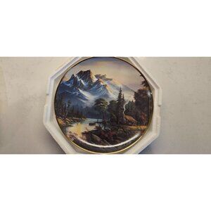 Franklin Mint Limited Edition "Mountain Retreat" Fine Porcelain Collector Plate